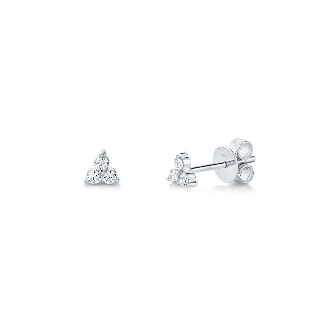 Shy Creation Triple Diamond Petite Studs