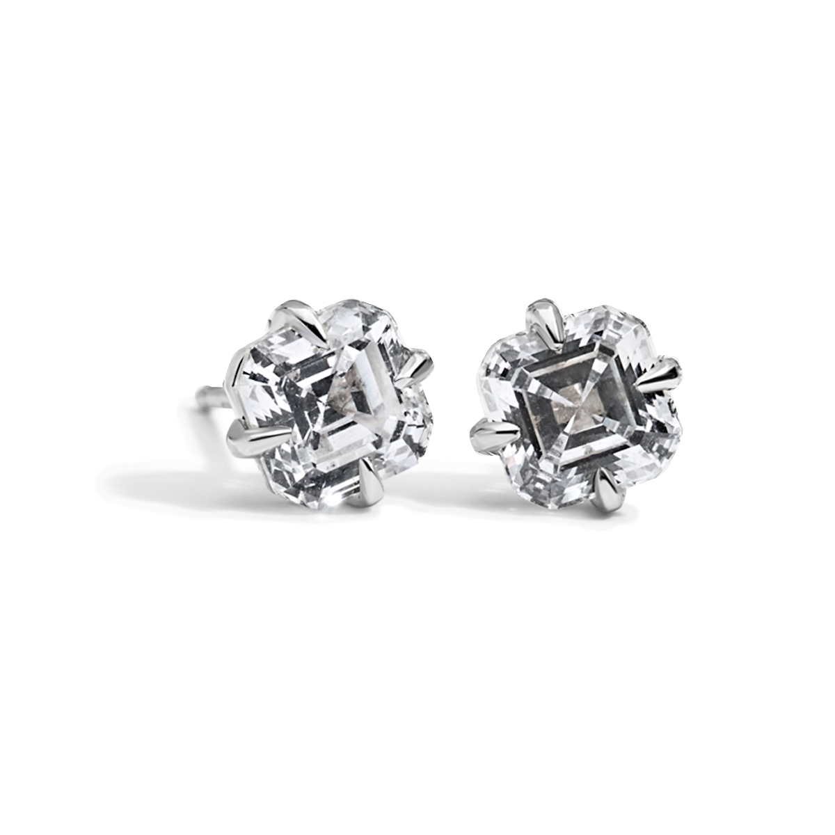 Asscher Cut Diamond Studs