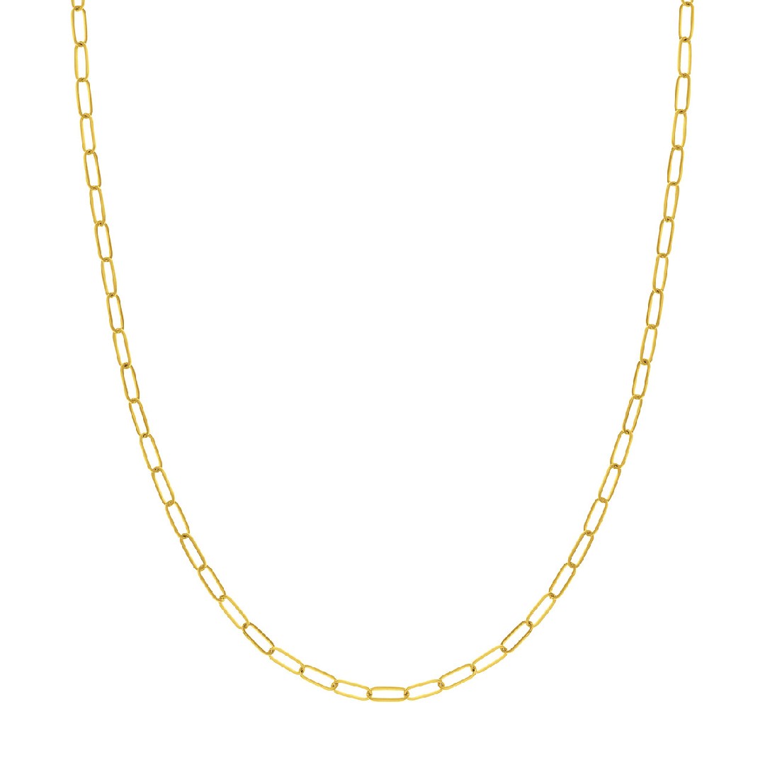 Yellow Gold 3mm Paperclip Chain