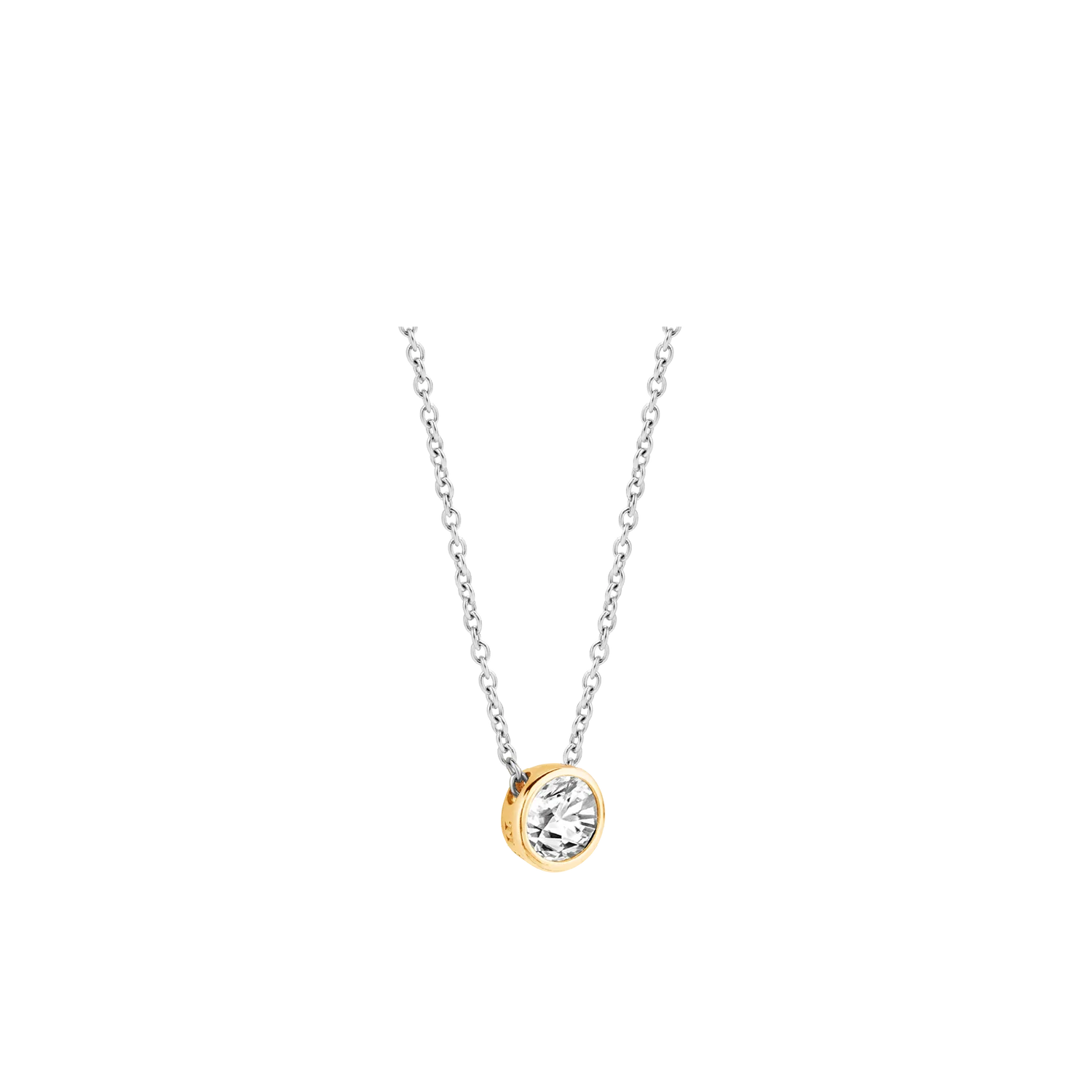 Ti Sento Milano Yellow Gold Bezel Necklace