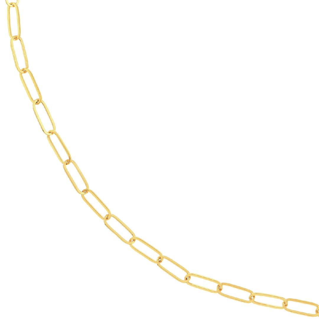 Yellow Gold 3mm Paperclip Chain