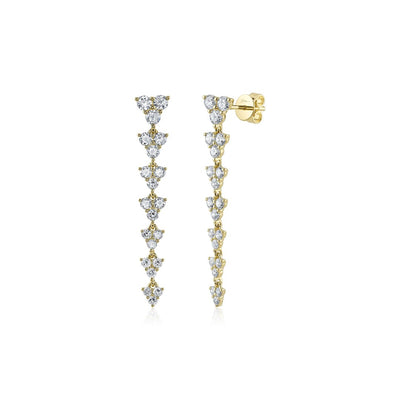 Shy Creation Diamond Linear Earrings
