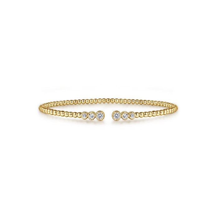 Gabriel & Co. Bezel Set Diamond Bujukan Split Cuff