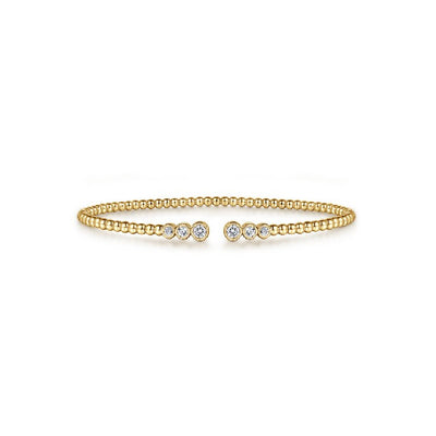 Gabriel & Co. Bezel Set Diamond Bujukan Split Cuff