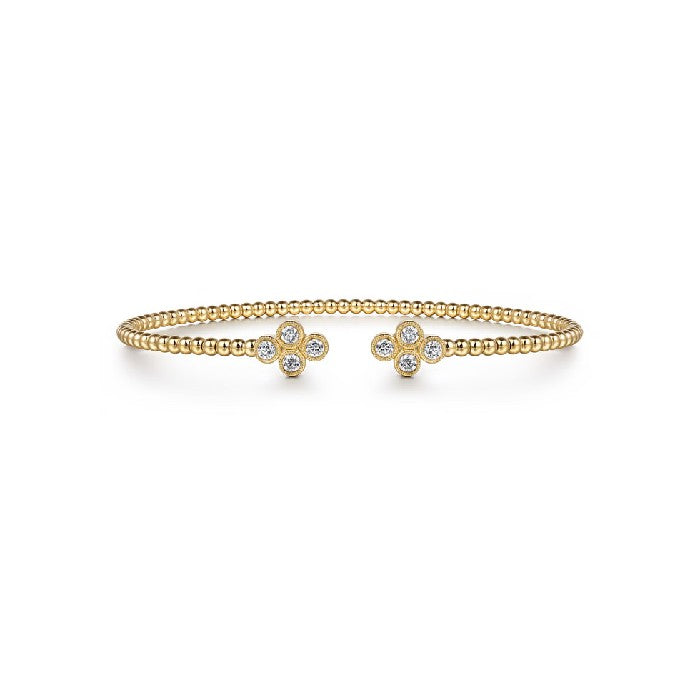 Gabriel & Co. Diamond Quatrefoil Endcaps Bujukan Cuff
