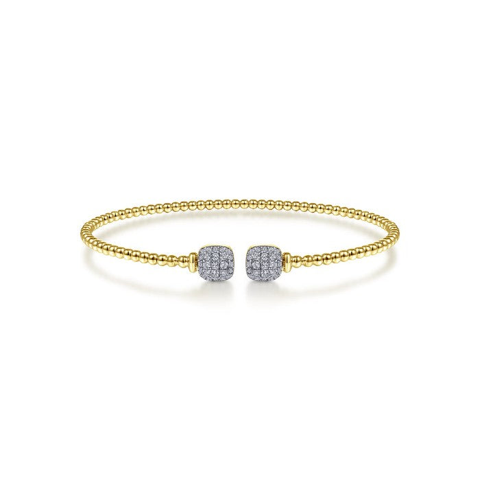 Gabriel & Co. Diamond Square Bujukan Split Cuff Bracelet
