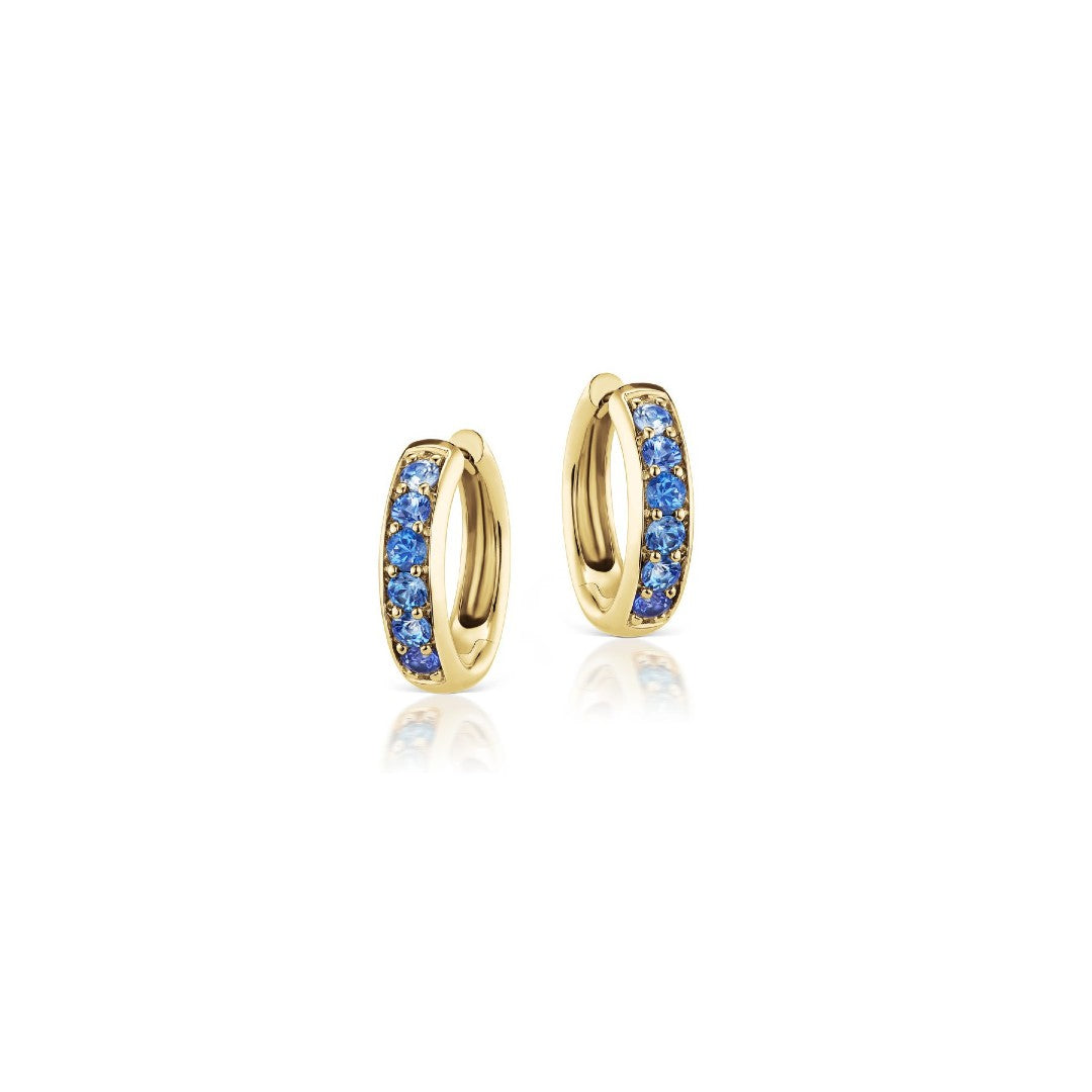 Jane Taylor Blue Sapphire Ombre Huggie Hoops