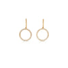 Tara Mikolay Yellow Gold Open Circle Diamond Earrings