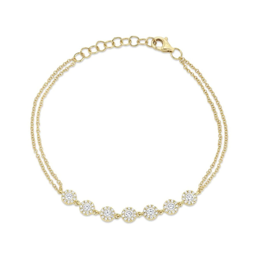 Shy Creation Pave Diamond Circles Bracelet