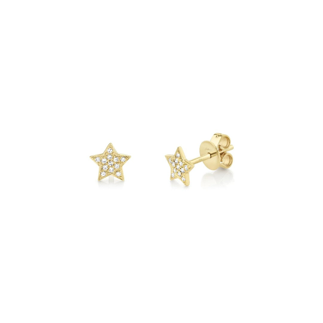 Shy Creation Pave Diamond Star Studs