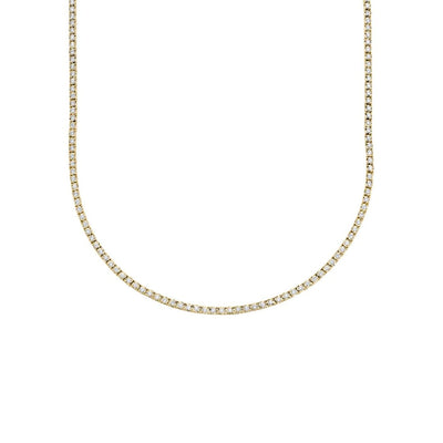 Shy Creation Diamond 3.96ctw Tennis Necklace