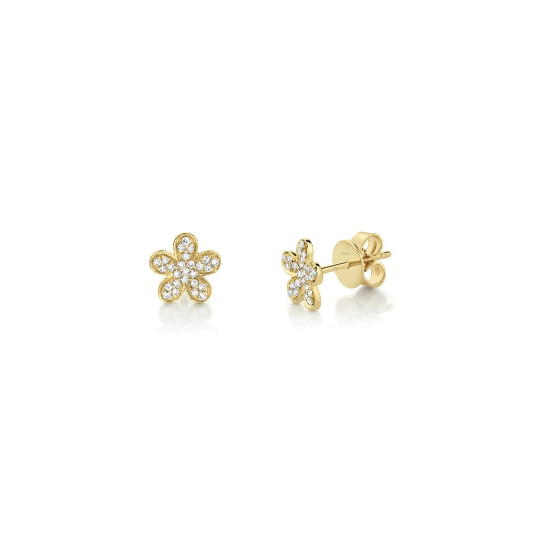 Shy Creation Diamond Flower Studs