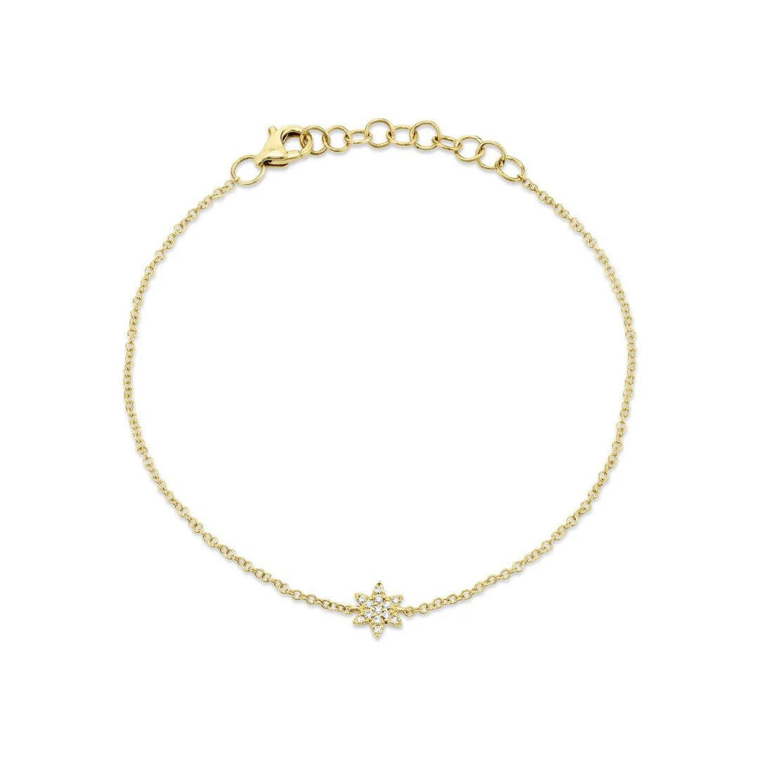 Shy Creation Pave Diamond Star of David Bracelet