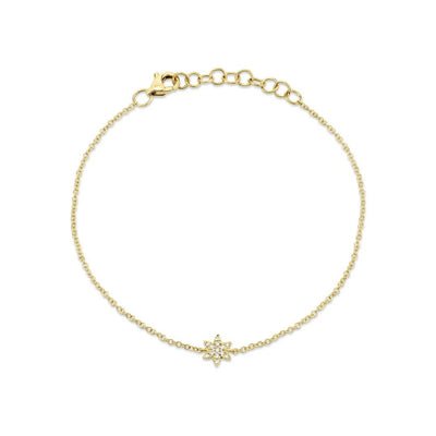 Shy Creation Pave Diamond Star of David Bracelet
