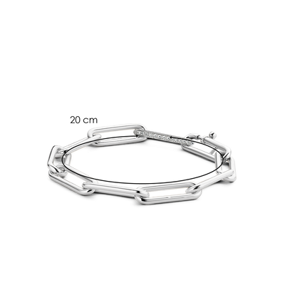 Ti Sento Milano Thick Rectangle Link Chain Bracelet
