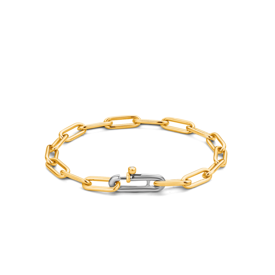 Ti Sento Milano Classic Rectangle Link Gilded Bracelet