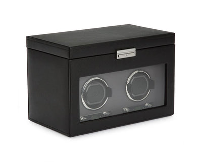 WOLF Viceroy Double Watch Winder with Storage