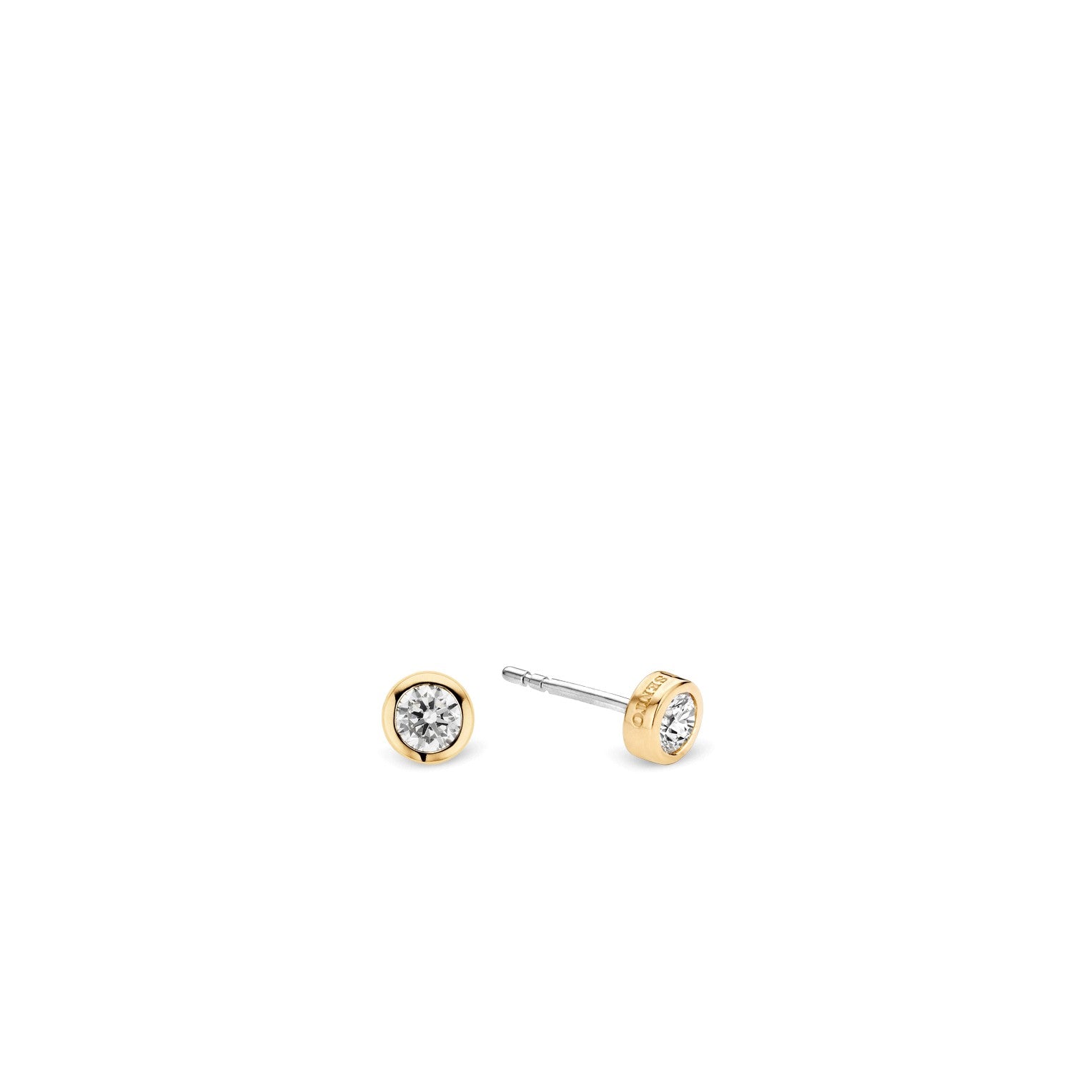 Ti Sento Milano Bezel 6mm White Zirconia Studs