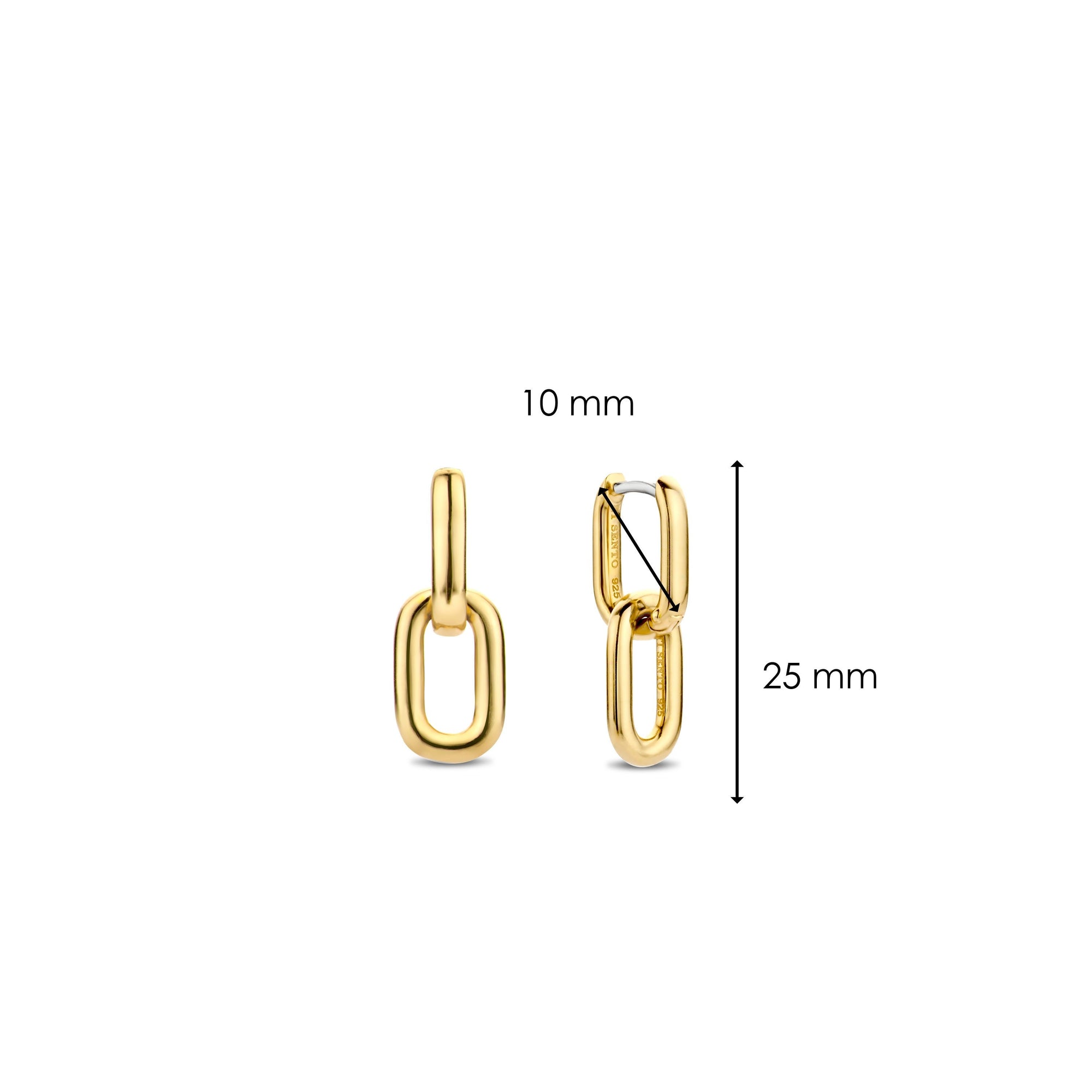 Ti Sento Milano Gold Chain Link Earrings