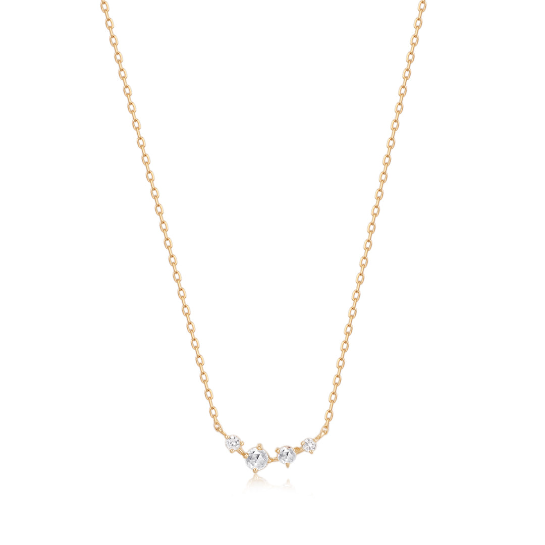 AURELIE GI Jean Rose Cut White Sapphire Necklace