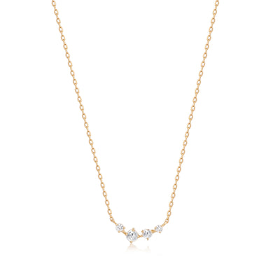AURELIE GI Jean Rose Cut White Sapphire Necklace