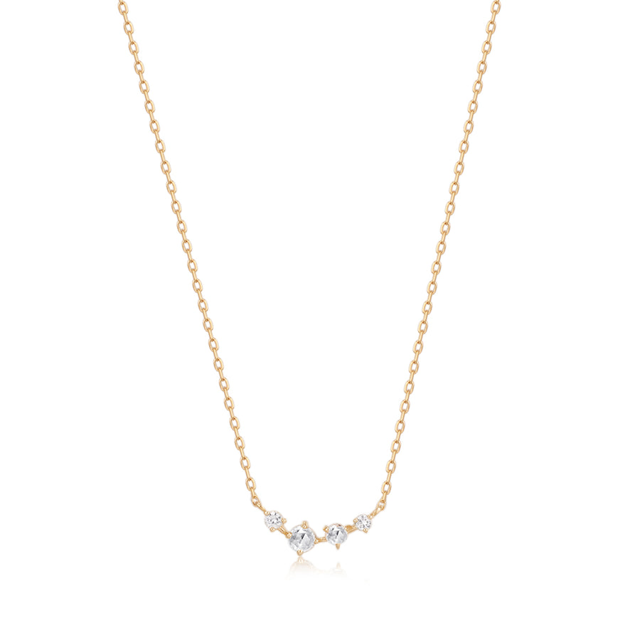AURELIE GI Jean Rose Cut White Sapphire Necklace