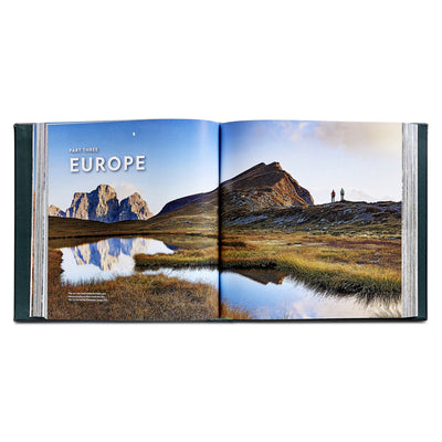 100 Hikes Of A Lifetime in Green Bonded Leather