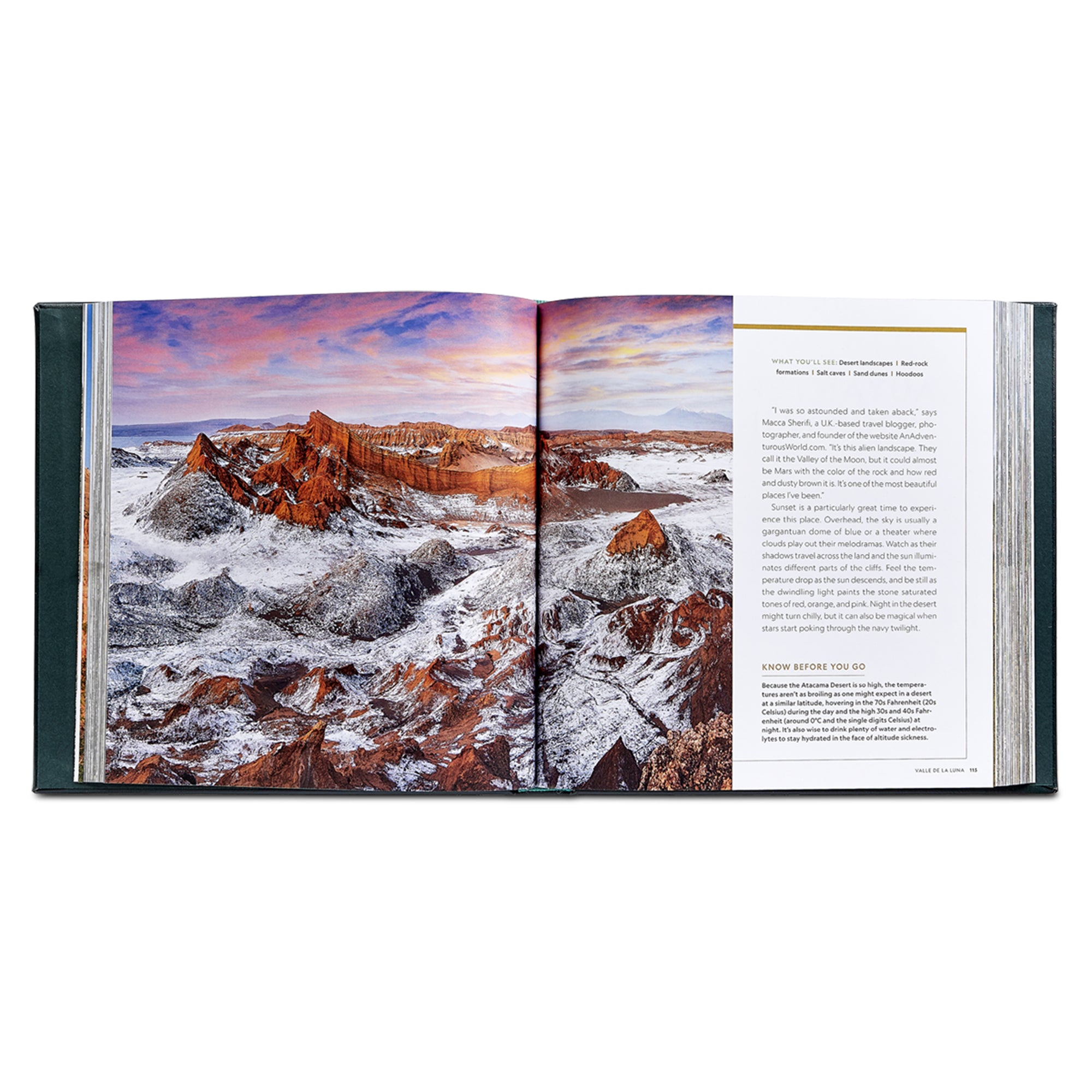 100 Hikes Of A Lifetime in Green Bonded Leather