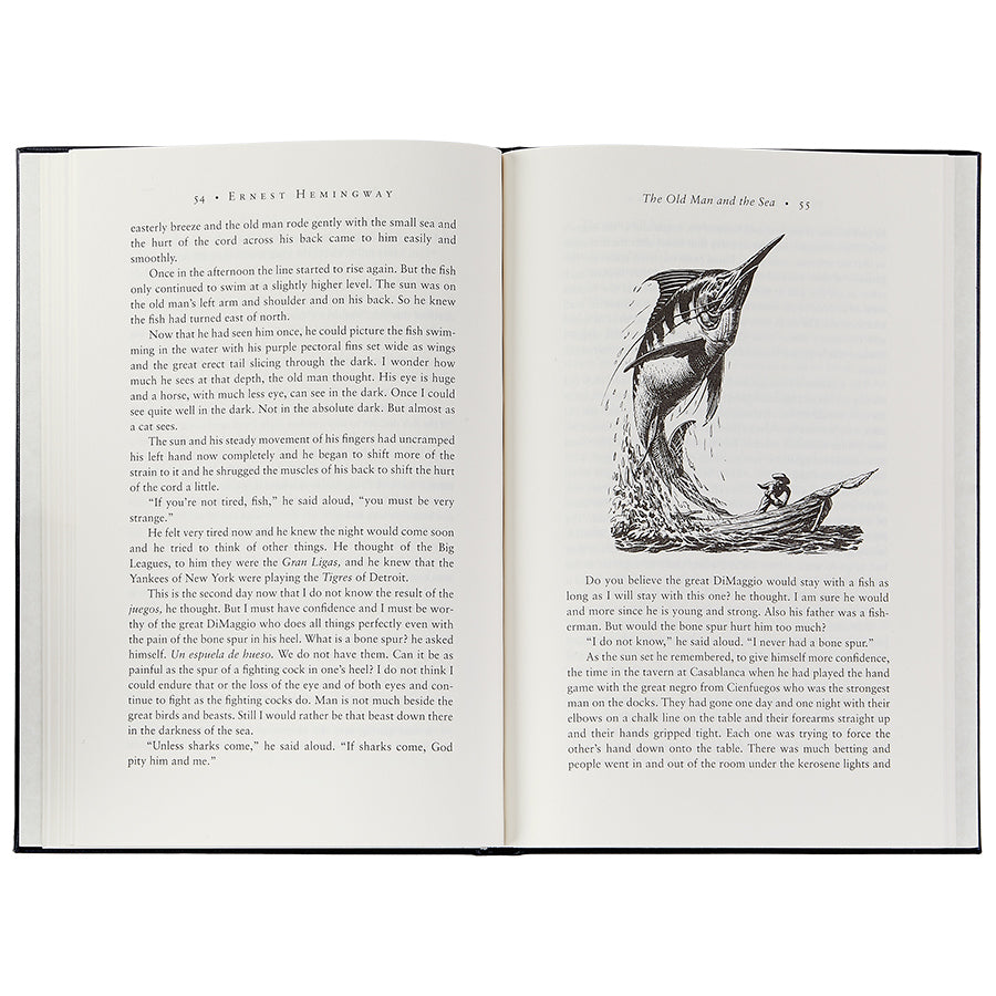 The Old Man And The Sea Navy Bonded Leather