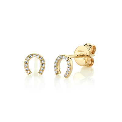 Shy Creation Diamond Horseshoe Studs