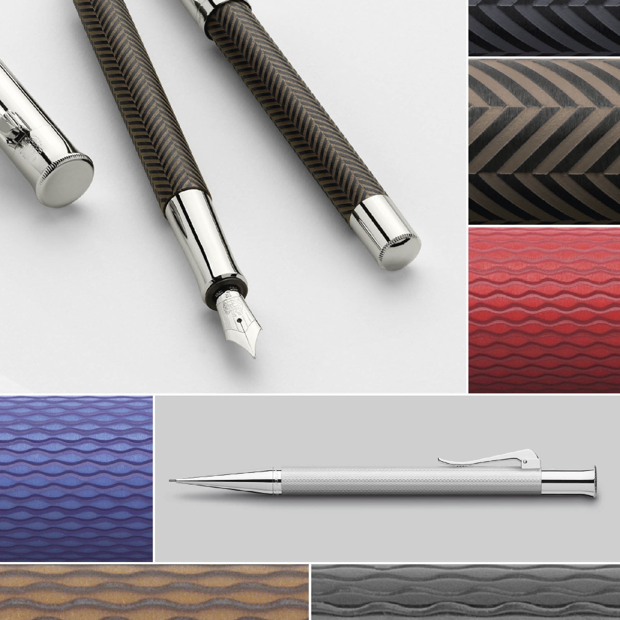 Graf von Faber-Castell "Guilloche" Slate Grey Cisele Anthracite Pen