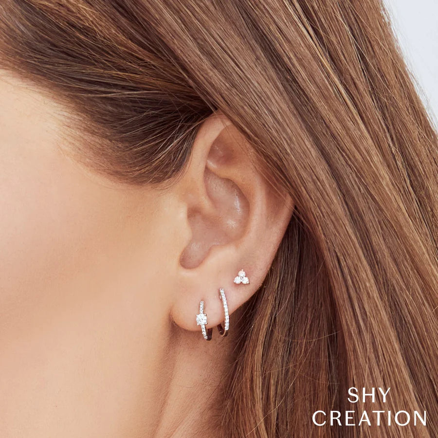 Shy Creation Triple Diamond Petite Studs