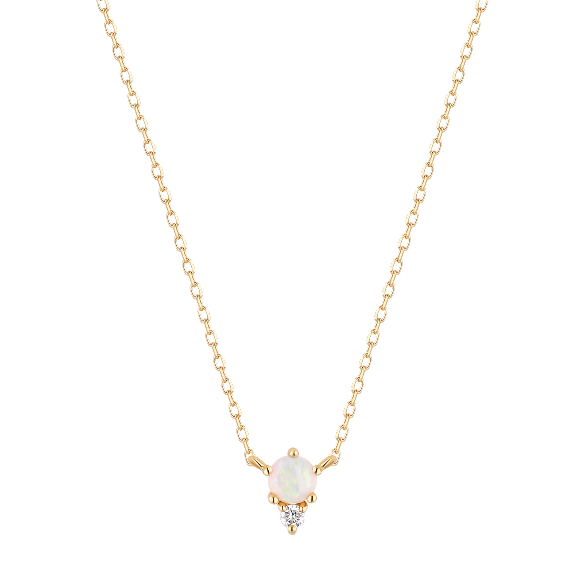 AURELIE GI Zena Opal and Diamond Necklace