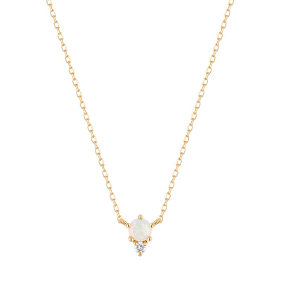 AURELIE GI Zena Opal and Diamond Necklace
