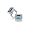 Scott Mikolay Emerald Cut Cocktail Ring with Diamonds