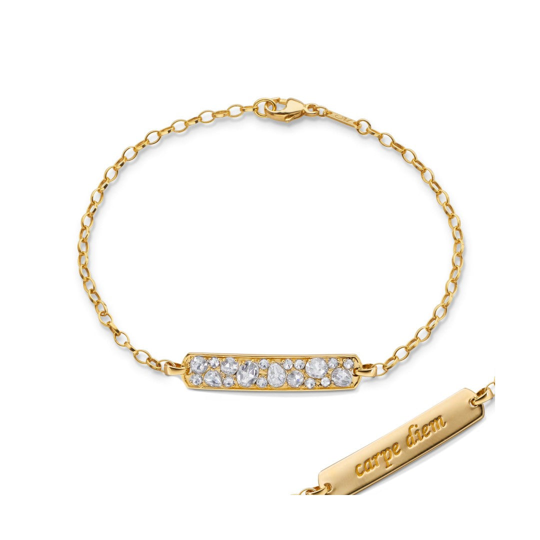 Monica Rich Kosann Carpe Diem Rose Cut Diamond Petite Poesy Bracelet
