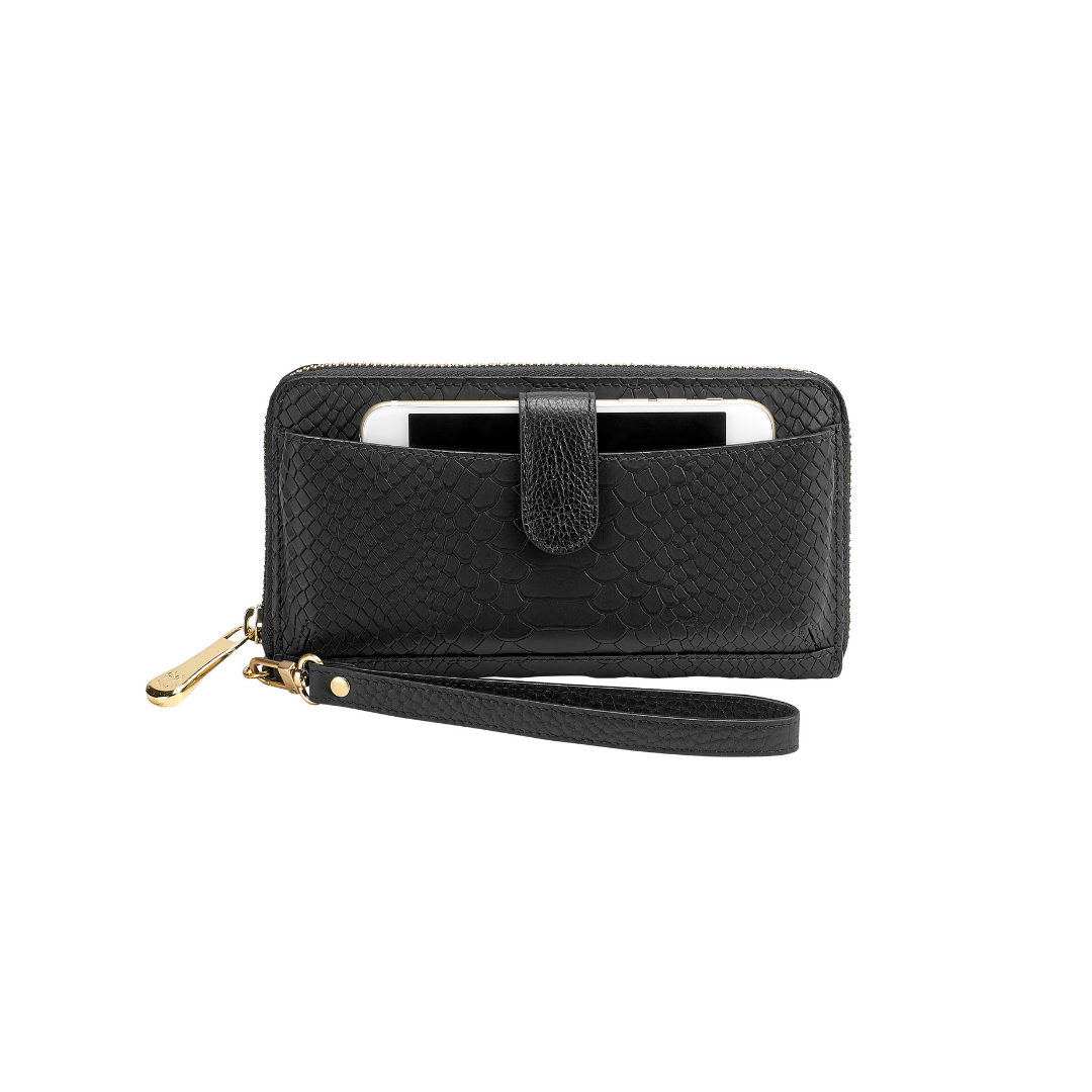 Gigi NY Python Leather City Wallet