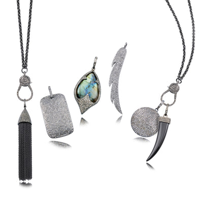 Tara Mikolay Raw Diamond Dog Tag Charm