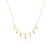 Diamond drop dangle necklace in 24k yellow gold