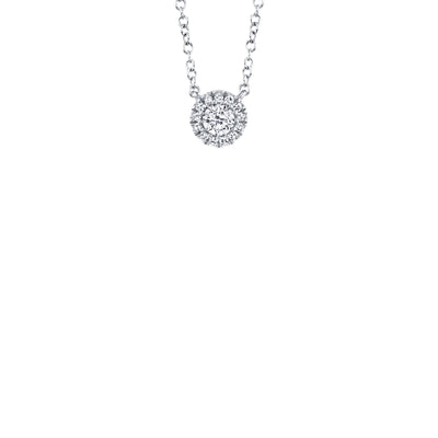 Shy Creation Petite Diamond Halo Necklace