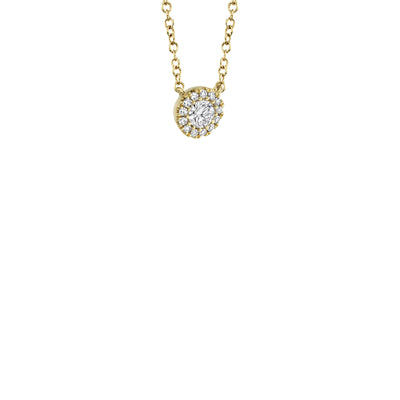 Shy Creation Petite Diamond Halo Necklace