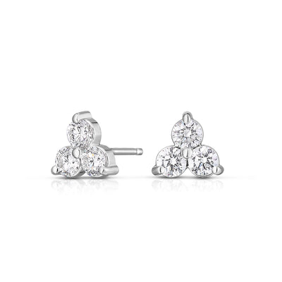 Diamond Tara Cluster Studs in Platinum
