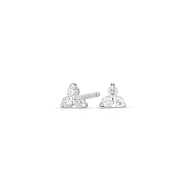 Diamond Tara Cluster Studs in White Gold