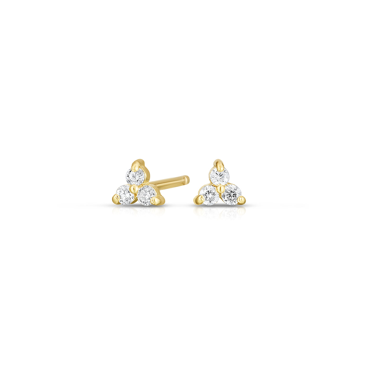 Diamond Tara Cluster Studs in Yellow Gold