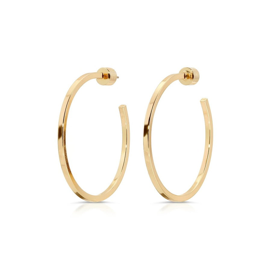 Eklexic Ava 1.5" Hoops in Gold