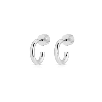 Eklexic Lisa Huggie Hoops in Silver