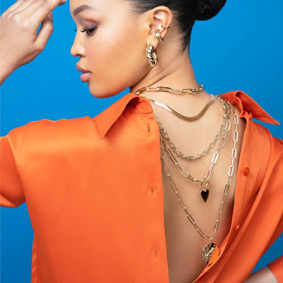 Eklexic Helena Medium Heart Charm in Gold