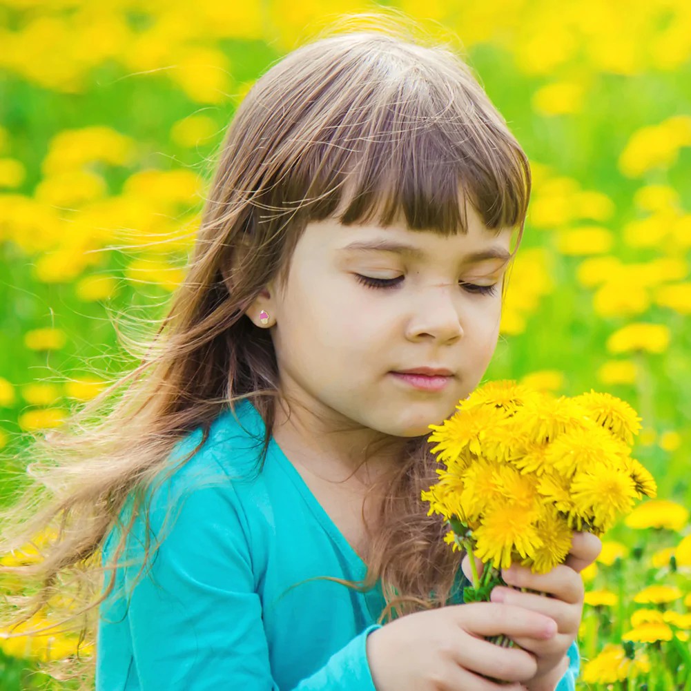 Enamel Cupcake Little Girl's Stud Earrings