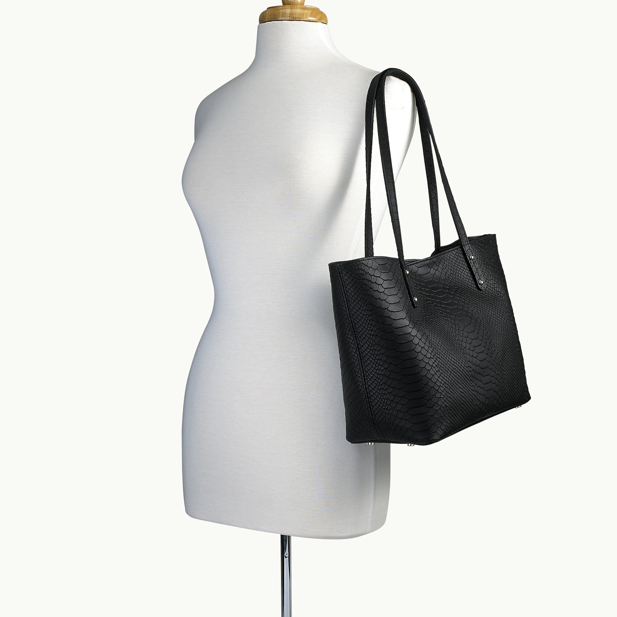 Gigi NY Python Leather Taylor Tote Bag