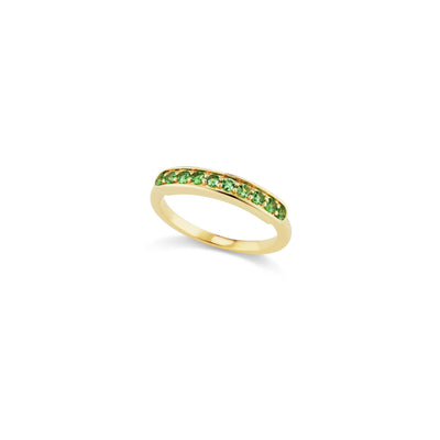 Jane Taylor Half Eternity Band in Tsavorite Garnet